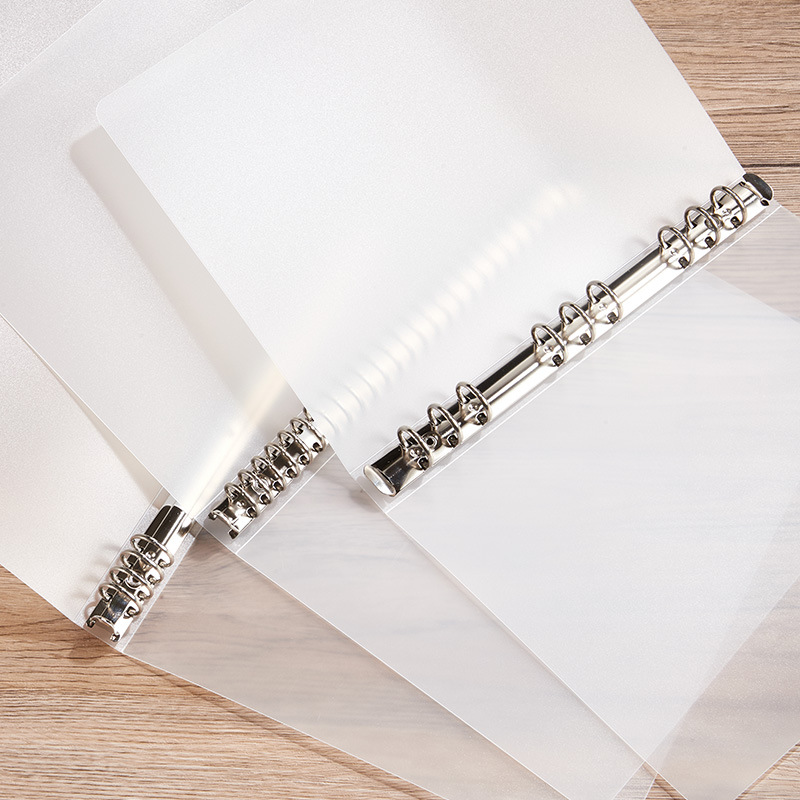 Chenshi A5 in-stock transparent PP binder A7 plastic shell 6-hole detachable 4-hole A4 file folder and data book Specification image