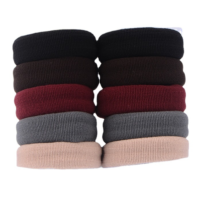 Wholesale of high-quality, high-elasticity, seamless, thick black hair ties, ponytail rubber bands, hair ties, and simple hair ties for women