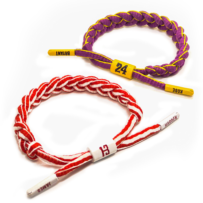nba Bracelet star woven bracelet Kobe James Curry Irving Star Sports wristband Basketball bracelet Item Picture