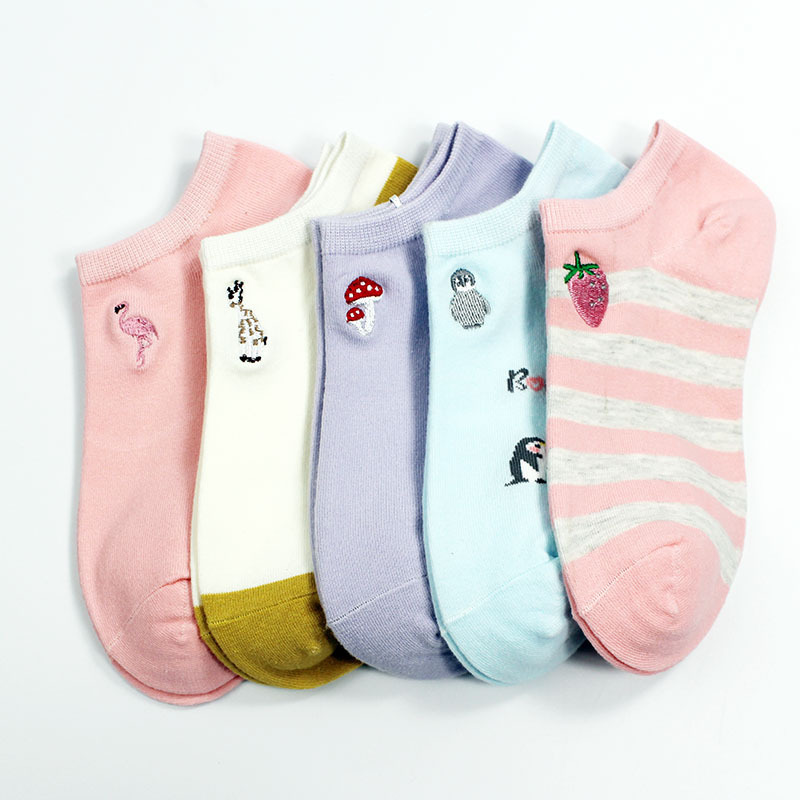 Summer thin socks for women, women's short socks, shallow mouth, invisible, anti-slip, non-dropping heel, pure cotton sole, breathable and sweat-absorbent details Picture