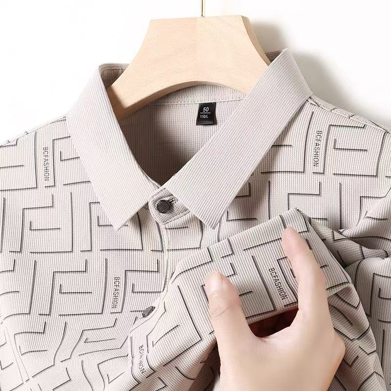 6809可外贸爆款短袖t恤男夏季休闲时尚翻领印花Polo衫新款