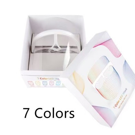 In-stock led charging 7-color mask beauty device, photon skin rejuvenation three-color beauty mask facial beauty device for home use Item Picture