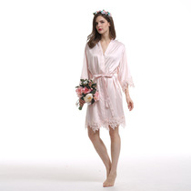 Plus size lace Gown Bridal Gown Bridesmaid dressing gown matte lace gown A9008