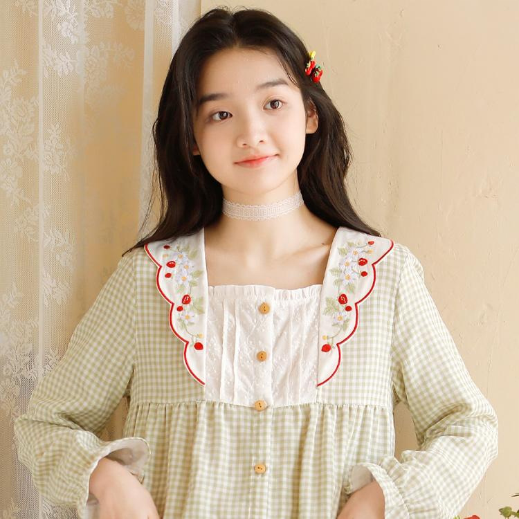Ladies Spring And Summer New 2023 Long Sleeve Trousers Pure Cotton Gauze Thin Women's Home Wear Set Application Scenario