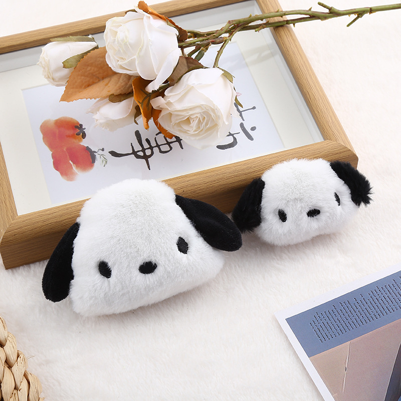 Cartoon Dog Head Accessories Japan And South Korea Plush Pacha Dog Diy Brooch Shoe Socks Accessories Doll Bag Accessories Specification drawing