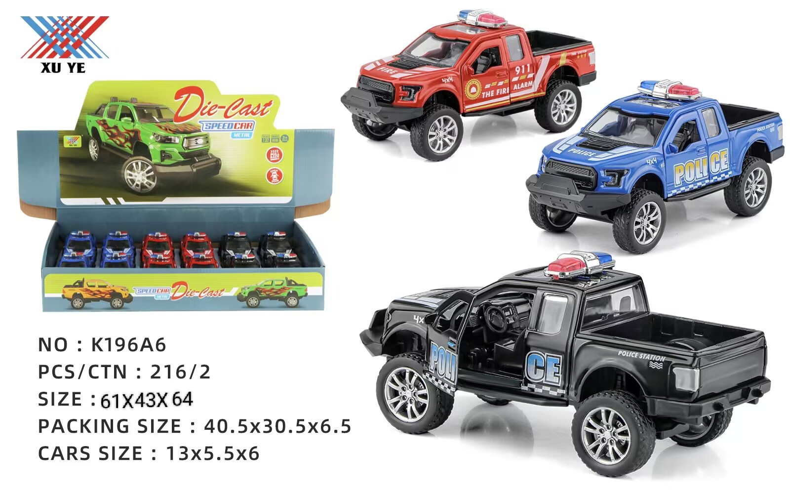 1:32 Ford Police Car Alloy Car Pull Back Door Boy Simulation Alloy Car Model Car Decoration Boy Specification drawing