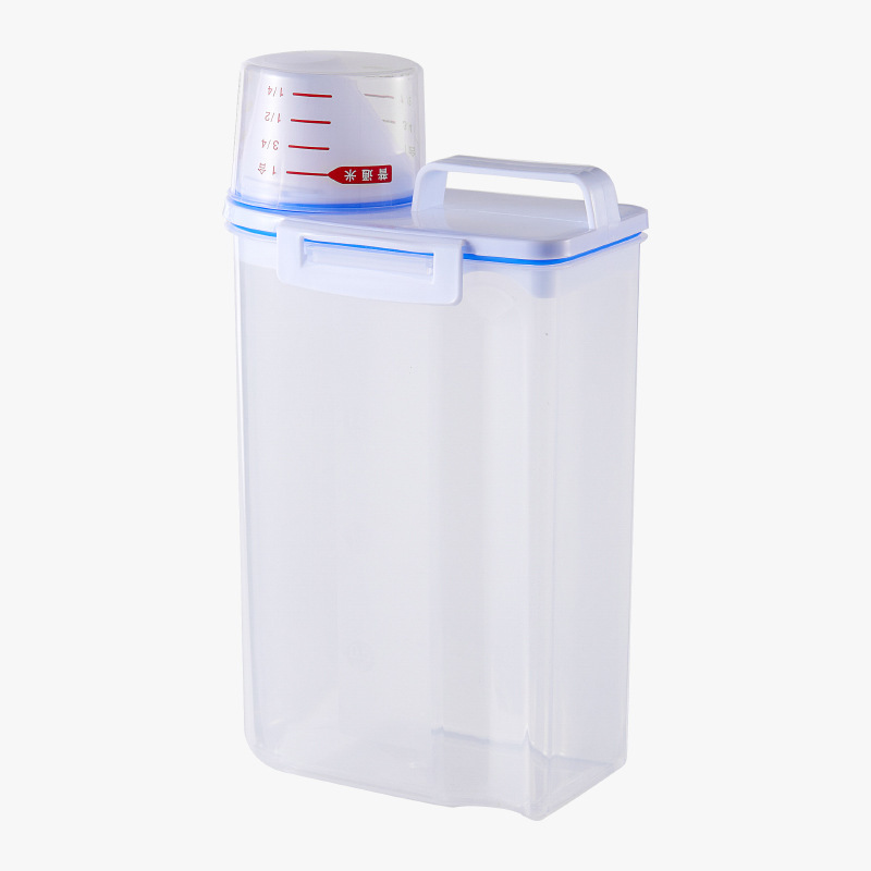 Japanese Transparent Multi-Grain Tank Plastic Kitchen Sealed Tank Rice Bucket Storage Jar Grain Multi-Grain Storage Box Wholesale Application Scenario