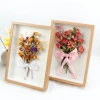 Wholesale of three-dimensional hollow dry flower photo frames, 68-inch and 10-inch A4 and A3 handmade paper rose framing, light picture frame factory Specification image
