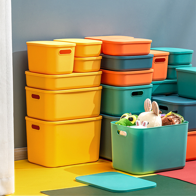 Z3050 Storage Box Desktop With Cover Sundry Snacks Cosmetics Storage Basket Storage Box Clothing Toys Organizer details Picture