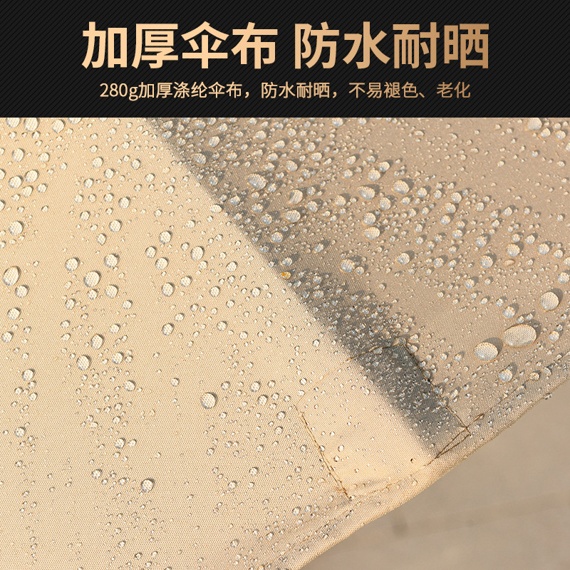 Wholesale of three-head sunshades, outdoor courtyard leisure sheds, mid-column umbrellas, beach canopies, sun umbrellas, and outdoor garden camping umbrellas Specification image