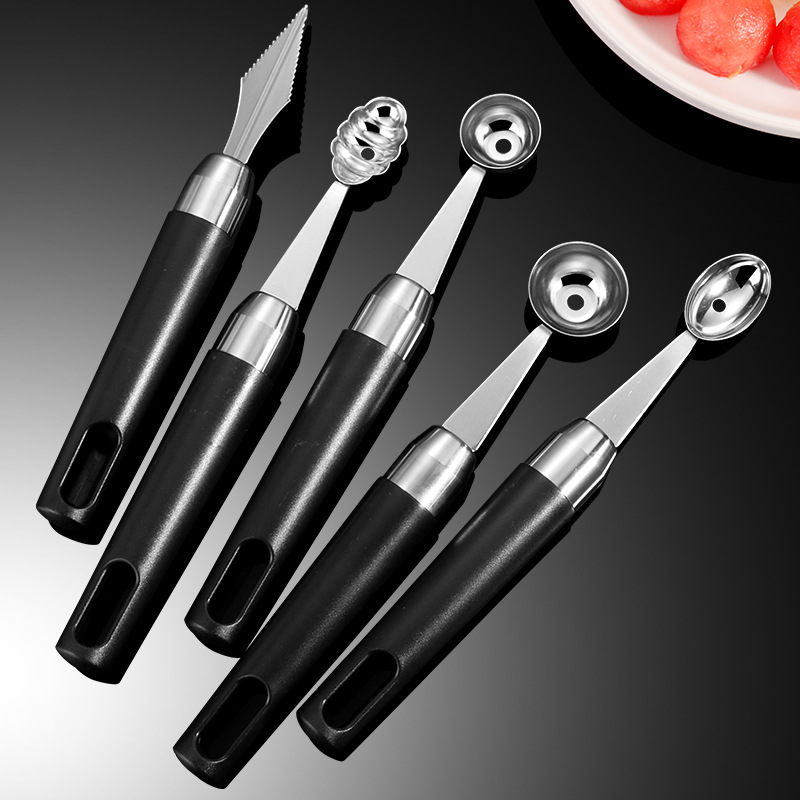 304 stainless steel fruit ball picker watermelon scoop Carving knife fruit cutter Ice cream platter tool watermelon scoop