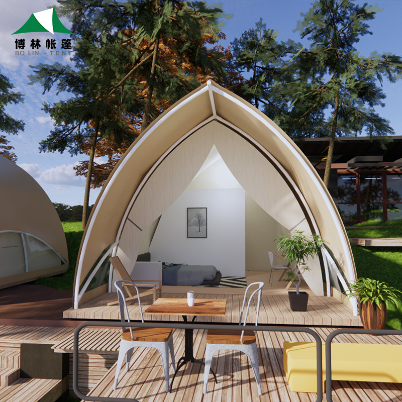 Outdoor luxury sailboat tents, hotel and homestay, boar-shaped roof ridge tents, campsites, scenic spots, arc-shaped tent manufacturers details Picture