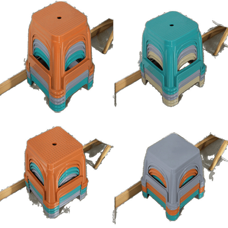 塑料凳子加厚方凳熟胶家用矮凳儿童时尚小板凳浴室茶几换鞋凳椅子白底实物图