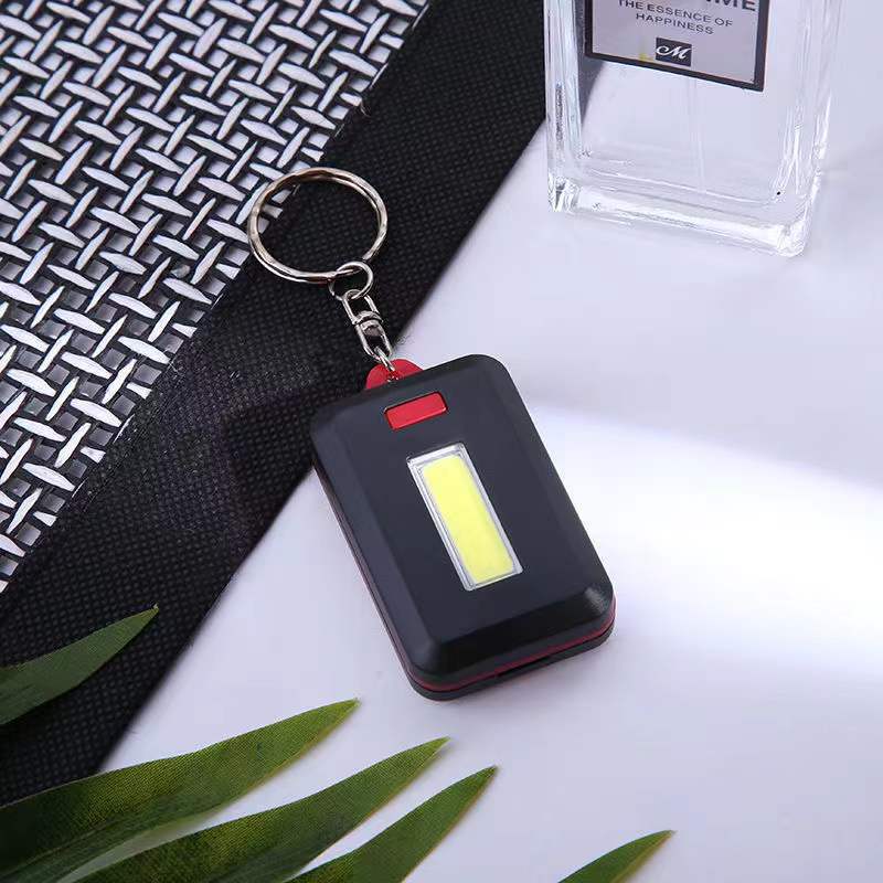New outdoor hiking lights, camping and cycling portable mini COB keychain lights, small work lights, gift wholesale details Picture