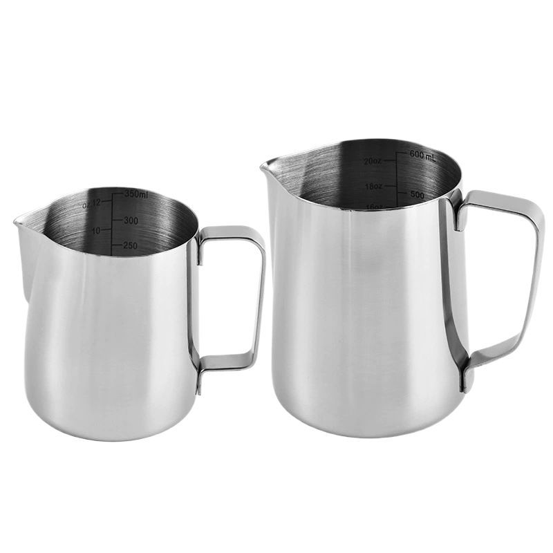 Cross-Border Stainless Steel Latte Cup With Graduated Latte Jar Coffee Utensils Thick Milk Foam Cup 350Ml Stock Item Picture