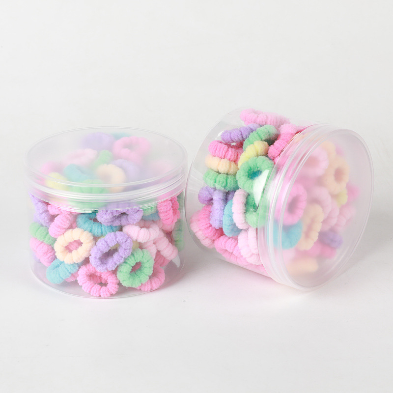 Children's Rubber Band Candy Color Does Not Hurt Hair Elasticity Good Rubber Band Hair Tie Baby Box Small Chitter Hair Band details Picture