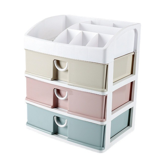Office household cosmetics, skin care products, lipstick, facial mask, medicine storage rack, desk makeup cabinet, storage box, dormitory drawer Item Picture