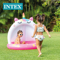 INTEX58438 Cartoon baby pool Inflatable baby pool shade bath tub Ocean ball pool