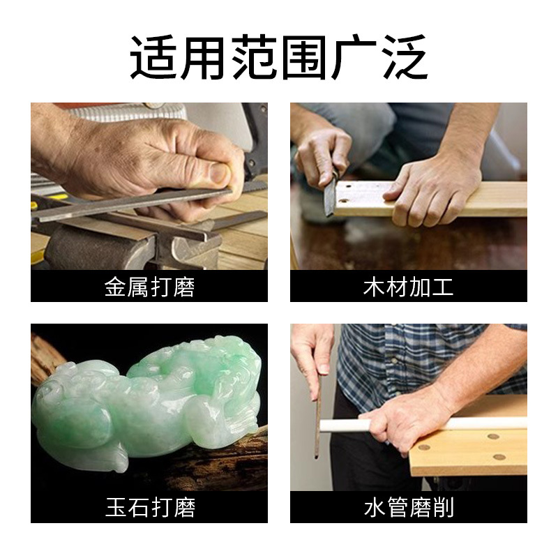 High-quality hand-brazed diamond files, complete specifications, woodworking files, super-hard triangular plate files, stone grinding Application Scenario