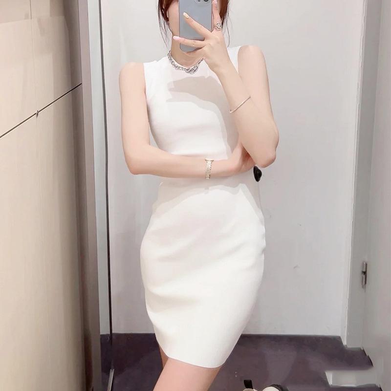 代理 遮副乳高品质夏季新款cos风无袖修身显瘦连衣裙气质背心裙