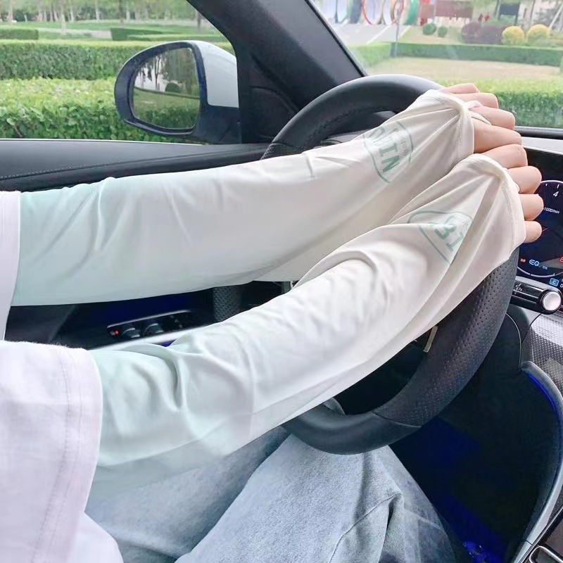防晒袖套实物图
