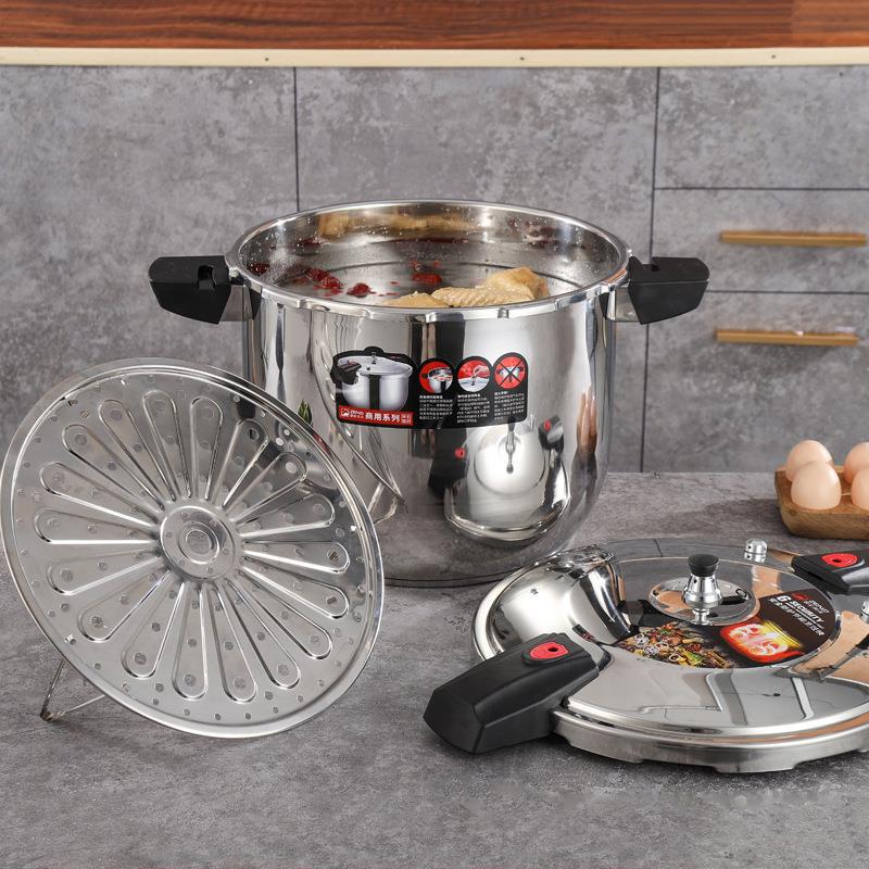Zhenlong Stainless Steel Pressure Cooker With Steam Plate Stainless Steel Pressure Cooker Double Bottom Pressure Cooker Explosion-Proof Pressure Cooker Pressure Cooker Specification drawing