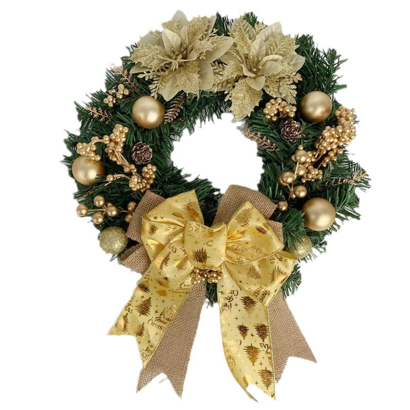 Christmas Decorations 35Cm Christmas Wreath Simulation Wreath Door Hanging Window Props Christmas Decorations Tree Accessories Item Picture