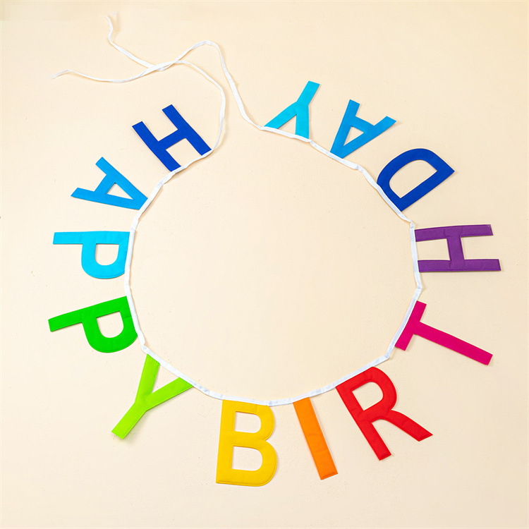 生日拉旗派对布置拉旗happy birthday字母拉旗装饰图