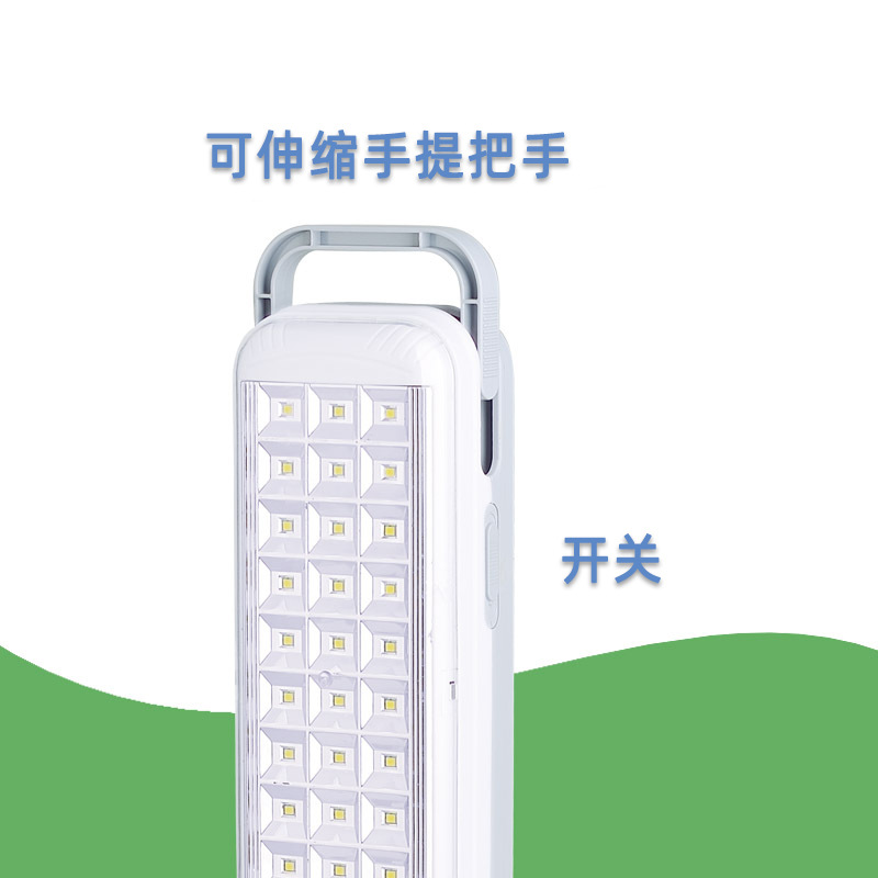 Dry battery charging dual-purpose 60LED emergency light, household power outage lighting, multi-functional tent LED high-intensity camping light Specification image