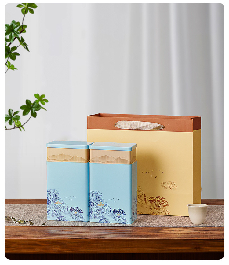 New tea canister, 2.5 jin for black tea and green tea, universal tea tin box, tinplate sealed metal can, empty can pic 14