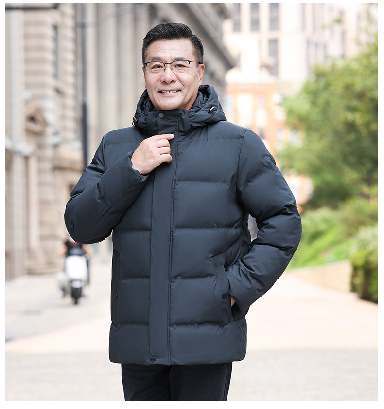 羽绒服男短款加厚冬季商务爸爸装白鸭绒大码保暖外套防寒抗寒工装详情18
