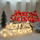 2024跨境圣诞节装饰物品圣诞花环配件Merry christmas立体字母灯图