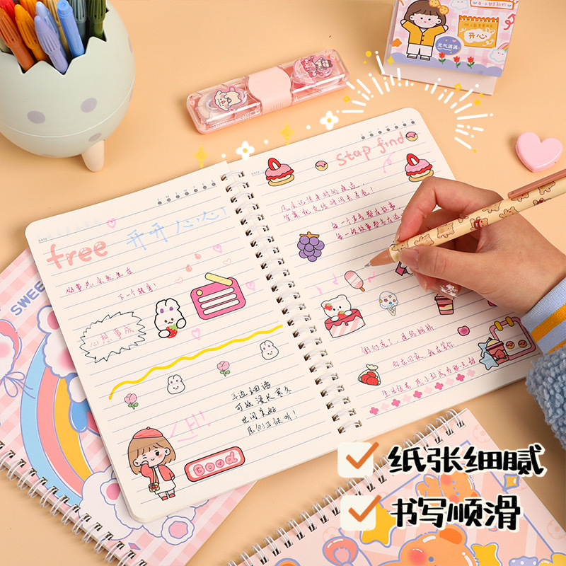 可爱卡通线圈/加厚笔记本子细节图
