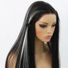 Cross-border best-selling wig sets, mid-parted long straight wigs, soft and high-temperature silk, European and American wigs, large quantity discounts details Picture