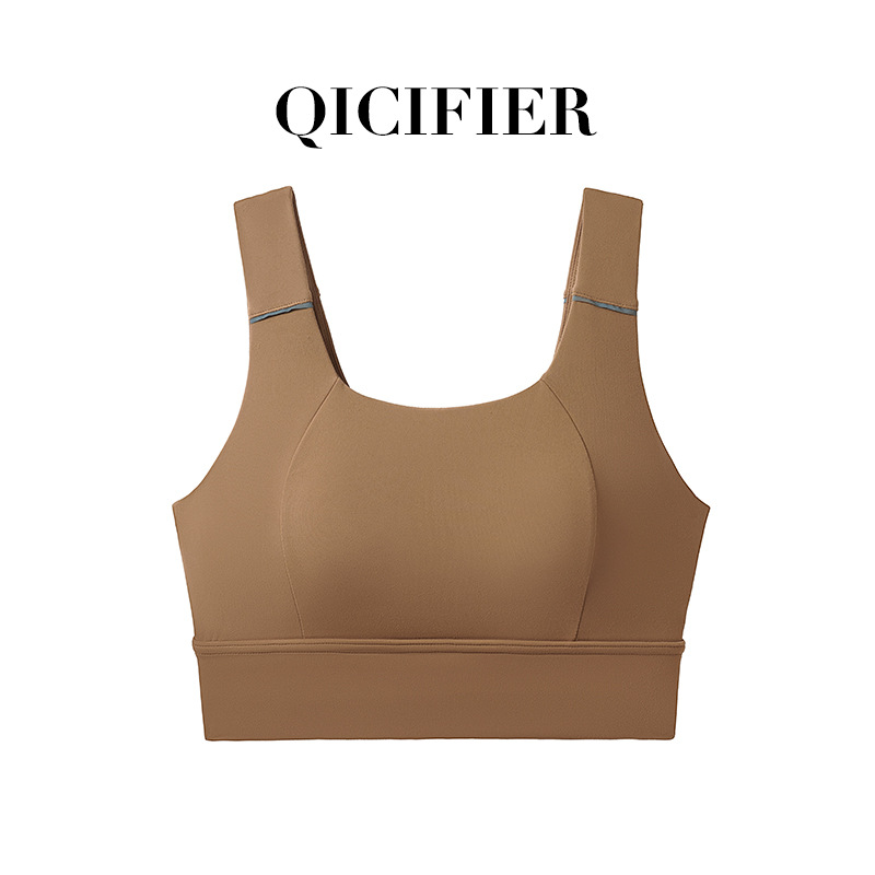 Qcfe New Integrated Sports Mesh Vest Women's High Strength Shock-Proof Running Sports Fitness Yoga Wear Underwear details Picture