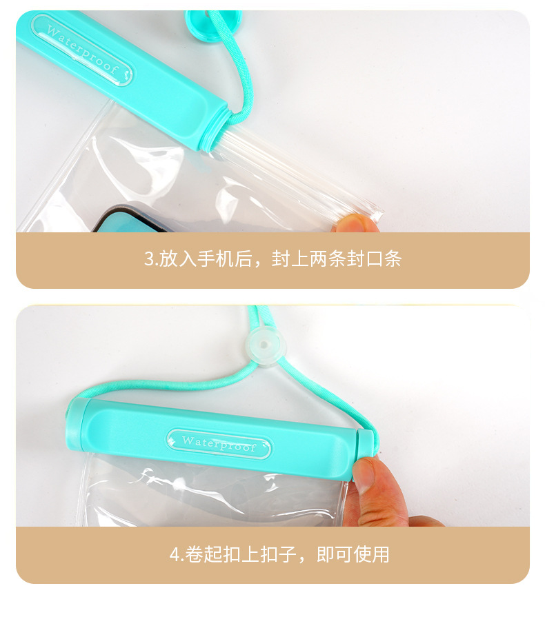 Airbag waterproof phone bag, floating touch screen, outdoor rafting transparent phone bag, mobile phone leisure mountain climbing transparent bag pic 9