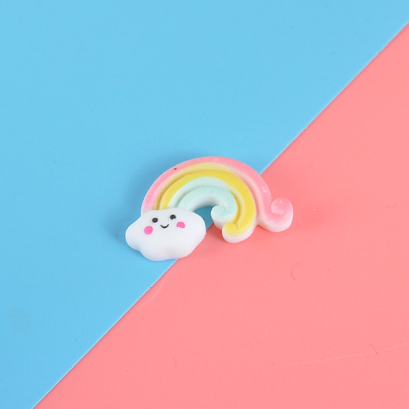 New resin accessories, cream glue patches, stars, rainbow clouds, mobile phone cases, diy hair clips, hair bands, hair accessories pic 44