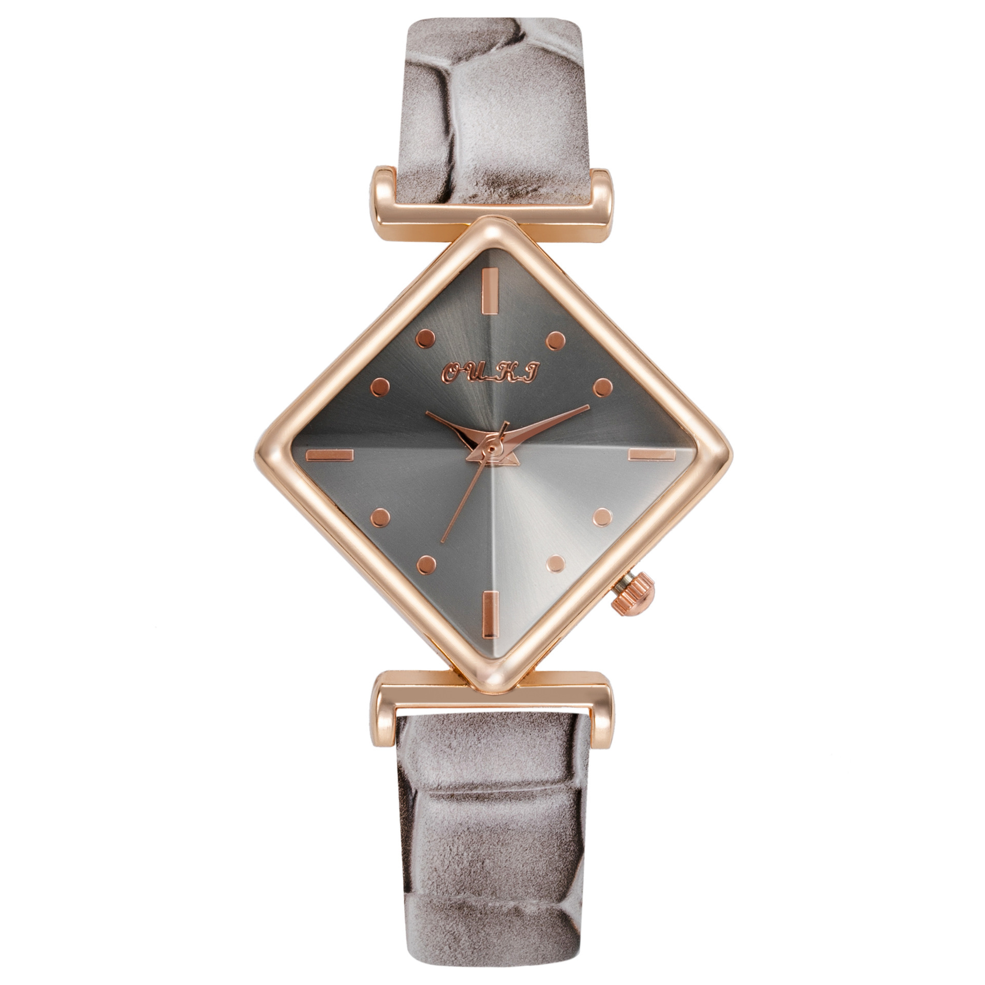 2022年新款女士休闲手表女夏季玻璃方糖气质石英表小众菱形学生表详情图4