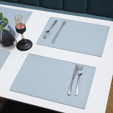 新中式餐厅酒店圆桌高档皮革餐垫西餐垫双面扇形隔热餐桌垫餐盘垫
