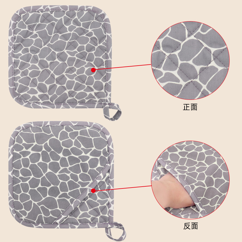 New baking oven microwave oven gloves Kitchen deer print thick silicone gloves thermal insulation non-slip multi-purpose gloves Specification drawing