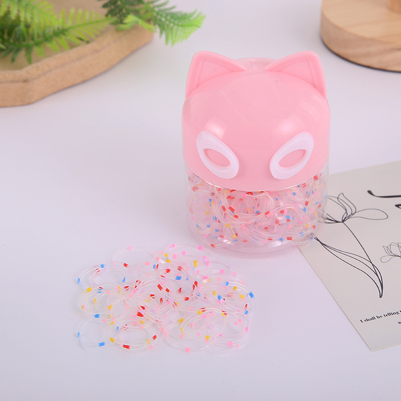 New children's rubber band candy color series disposable hair tie rubber band for girls, large, thickened and high-elasticity rubber band details Picture