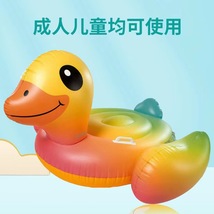 intex 57556 跨境充气玩具水上用品外贸成人儿童戏水玩具黄鸭浮排