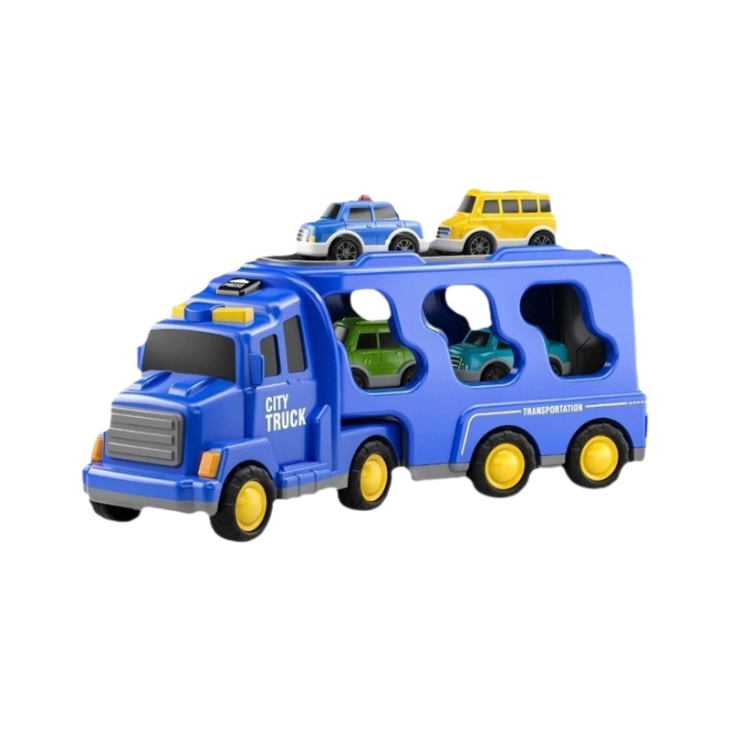 跨境爆款灯光音乐运输车惯性工程车货柜小车儿童玩具消防车亚马逊详情图5