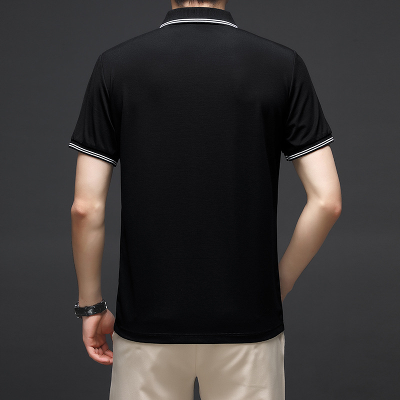 Cross-border semi-zipper polo shirt for men, new summer 2025 cotton, simple, casual, breathable, lapel short-sleeved men's T-shirt Application Scenario