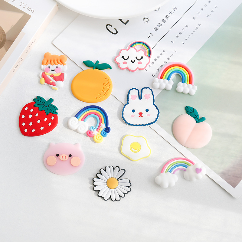 Cartoon Diy Soft Patch Accessories Cute Girl Heart Driver's License Mobile Phone Case Decorative Stickers Personalized Accessory Materials details Picture