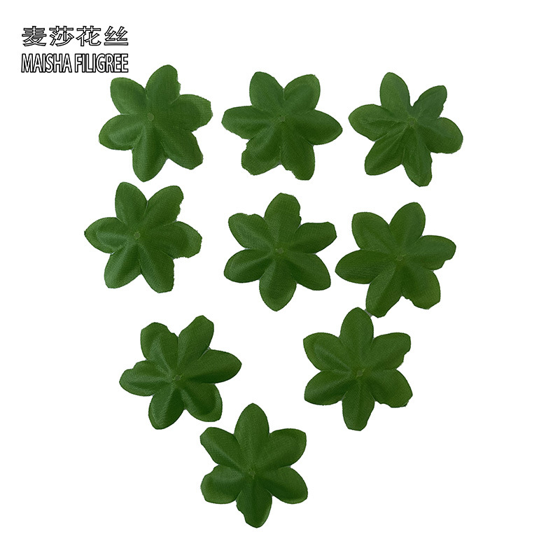 工厂厂家跨境植物绿色树叶花叶花片称斤绢花银色圣诞树叶片仿真花详情12