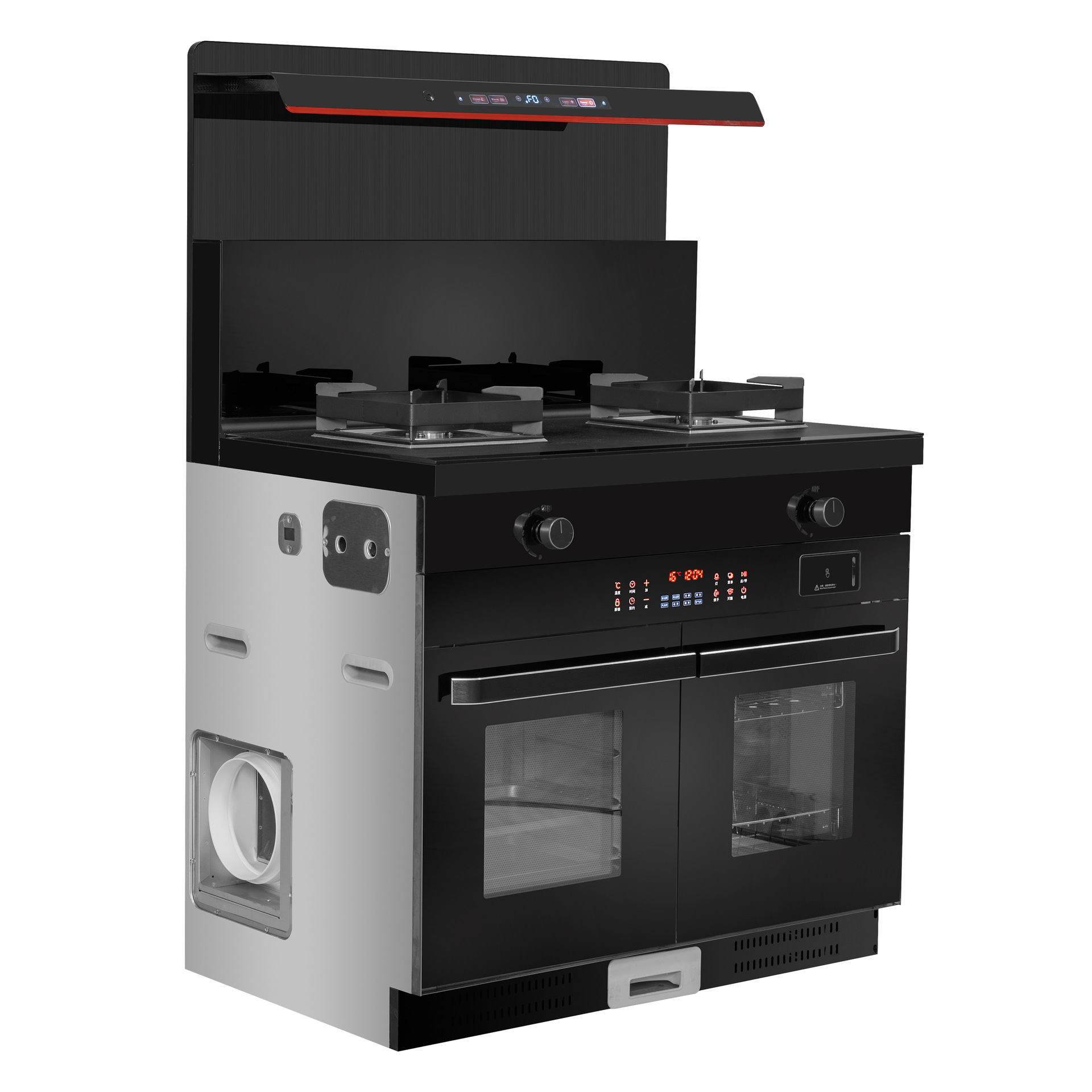 Factory wholesale of integrated cooktops, household gas stoves, steam and oven combined disinfection cabinets, automatic cleaning range hoods and stove sets Item Picture