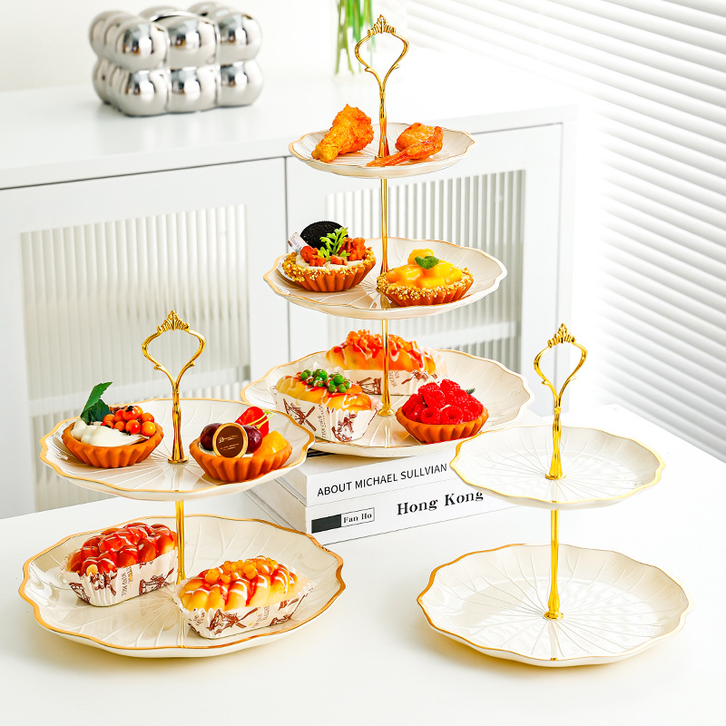 Cross-Border Lotus Fruit Tray Living Room Home Candy Tray Front Desk Snack Tray Beauty Salon Snack Fruit Skewer Plate Application Scenario