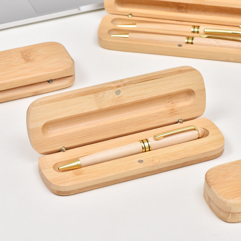 Creative Wooden Pen Box Commercial Single And Double Clamshell Pen Box Simple Student Office Pencil Box Wooden Packing Box Specification drawing