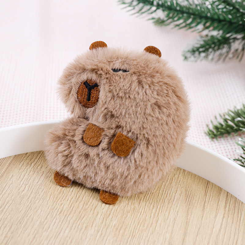 Online Celebrity Cartoon Plush Capibala Figure Accessories Diy Girl Heart Capybara Bag Accessories Accessories details Picture